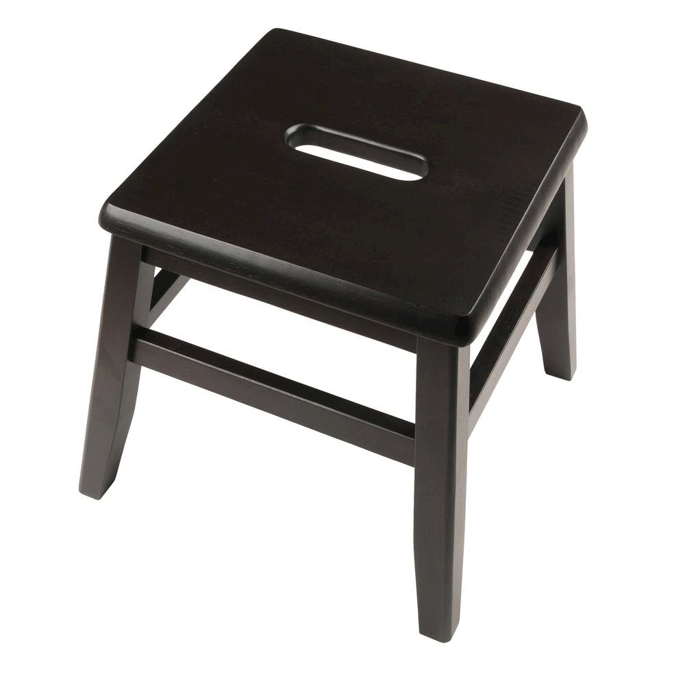 2-PC Conductor Stool Set, Solid Wood, Square Design, Center Handle