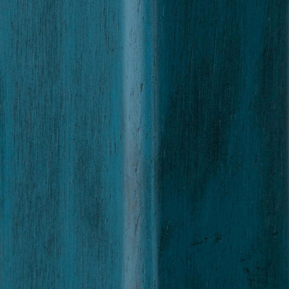 24" Rustic Teal Counter Stool, Round Solid Wood Seat, Fully Assembled