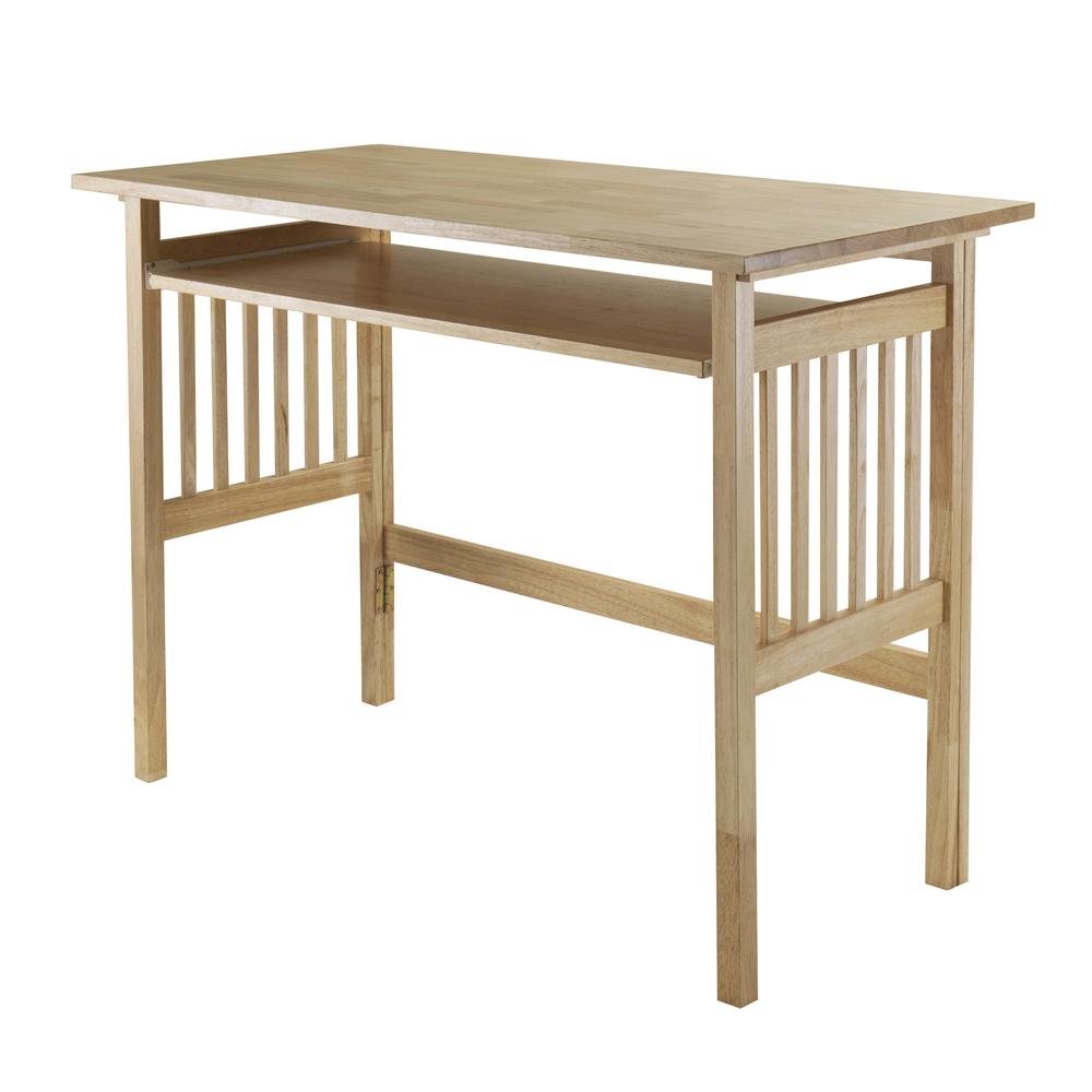 Honey Finish Printer Table, Solid and Composite Wood for Computer Workstations