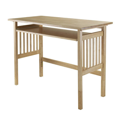 Honey Finish Printer Table, Solid and Composite Wood for Computer Workstations