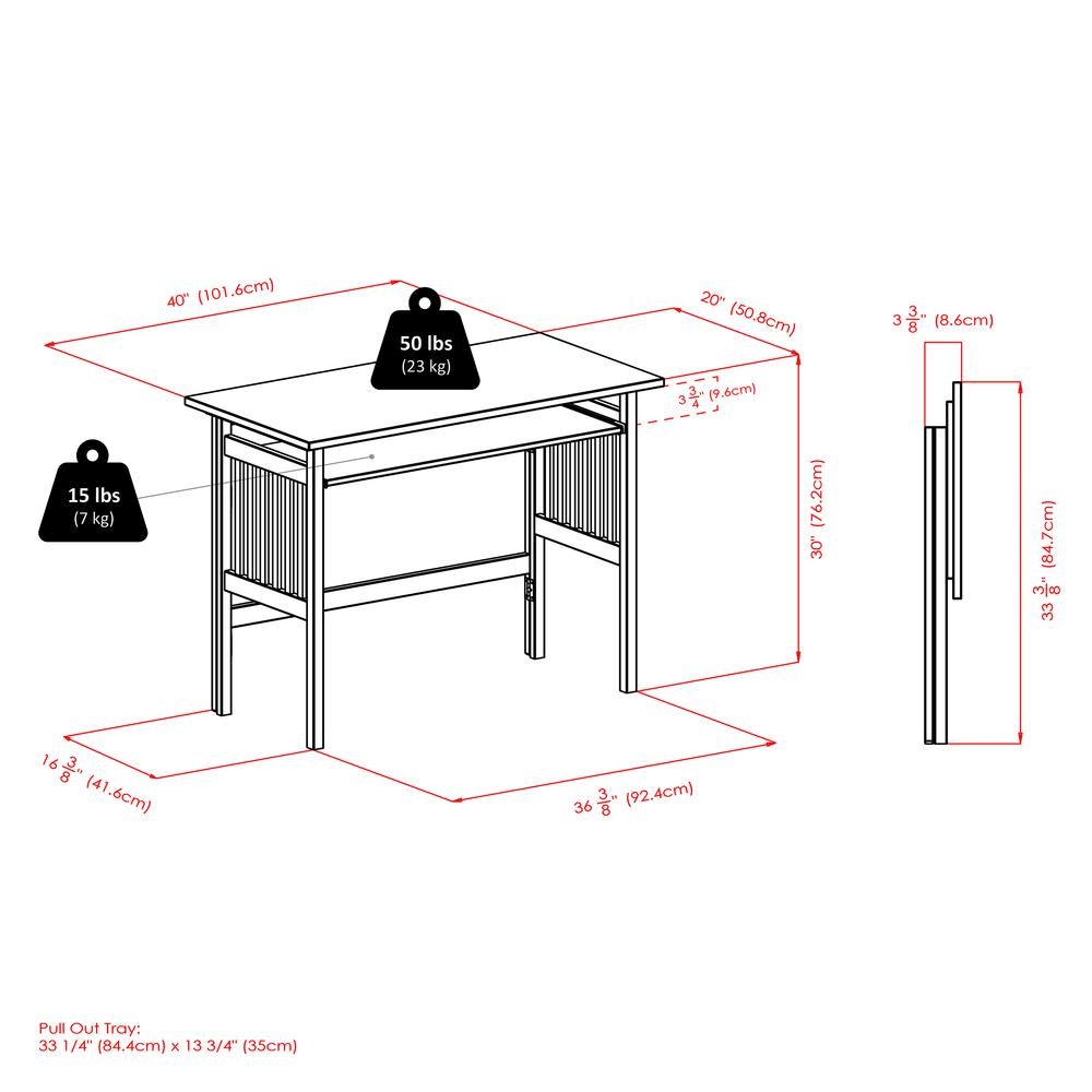 Honey Finish Printer Table, Solid and Composite Wood for Computer Workstations