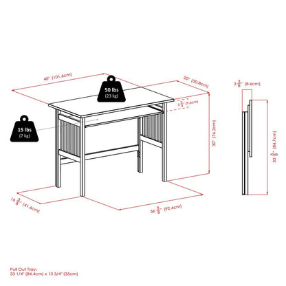 Honey Finish Printer Table, Solid and Composite Wood for Computer Workstations