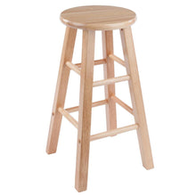 Natural Solid Wood Kitchen Stools Set of 2, Bar Chairs for Counter Seating