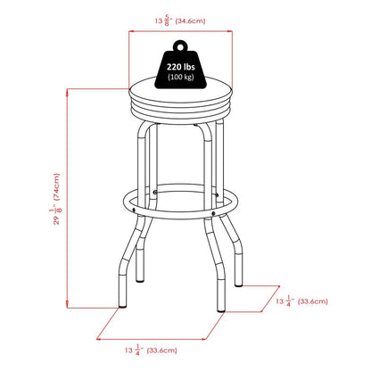 Metal Bar Table And Stools Set With Swivel Chairs, Retro Pub Dining Set