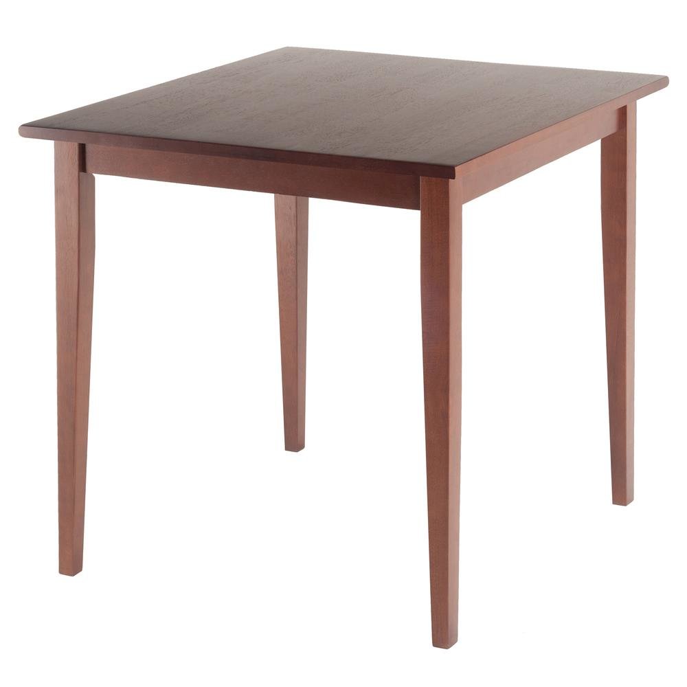 Mid Century Dining Table In Solid Walnut Finish, Square Kitchen Table