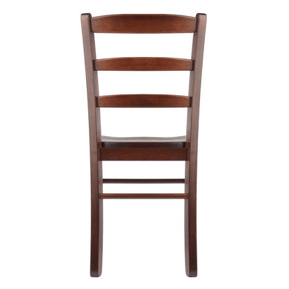 Solid Wood Dining Chairs Set Of 2 Farmhouse Kitchen Chairs In Walnut Finish