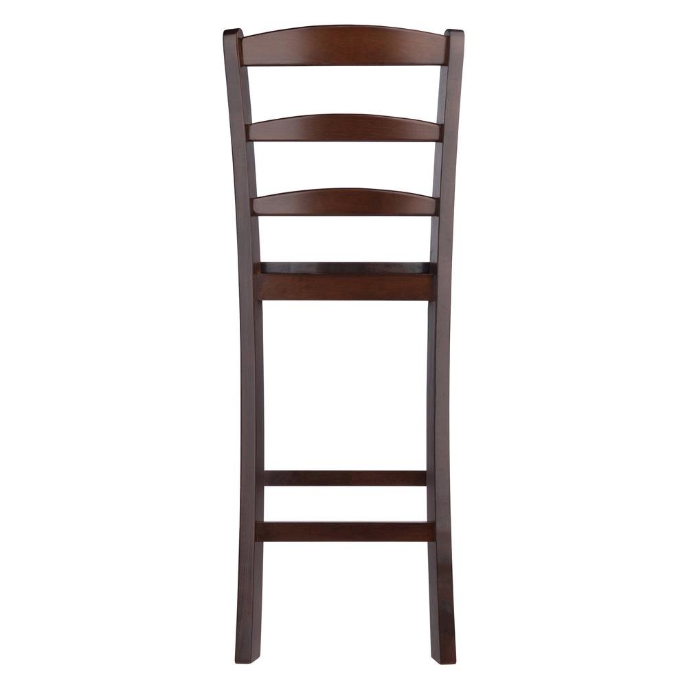 2-Pc 24" Ladder Back Counter Stools, Antique Walnut