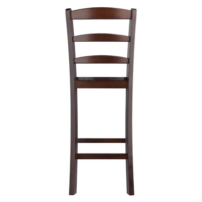 2-Pc 24" Ladder Back Counter Stools, Antique Walnut