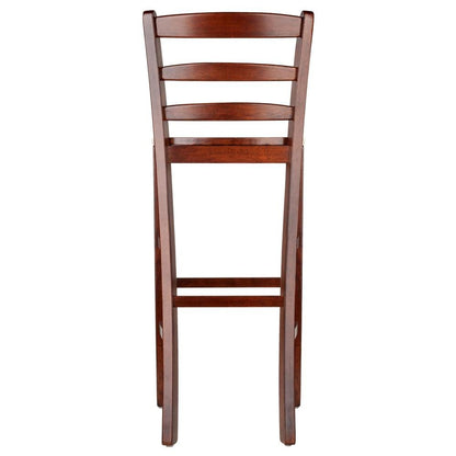 2-Pc 30" Ladder Back Bar Stools, Antique Walnut