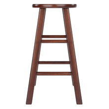 Walnut Solid Wood Kitchen Stools Set of 2, Bar Chairs for Counter Seating