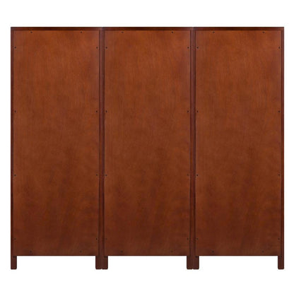 3-Piece Storage Set, 3 Cabinets, 3 Drawers, 5 Shelves, Solid Wood, Brown
