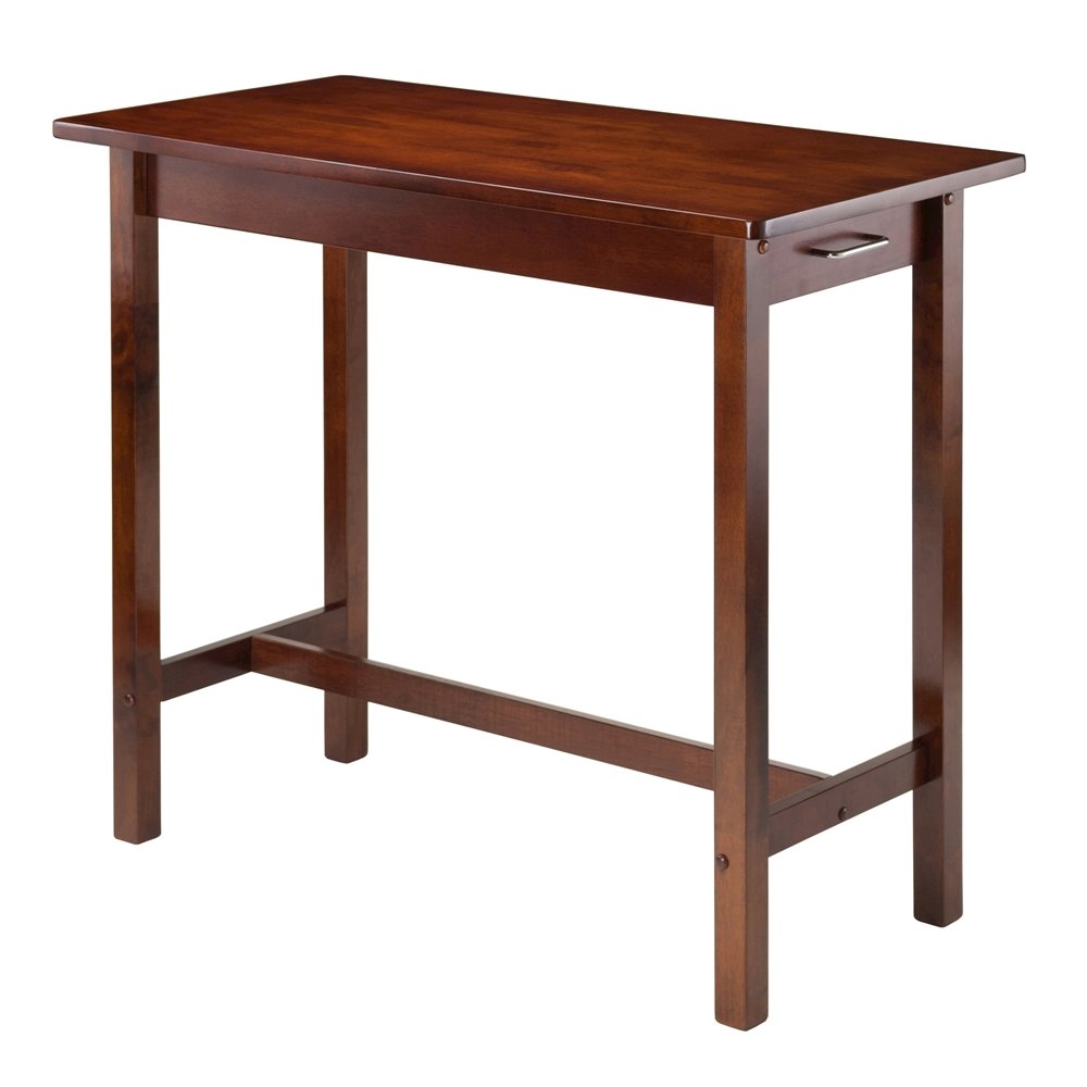 Counter Table, Kitchen Island, 2 Drawers, Solid Wood
