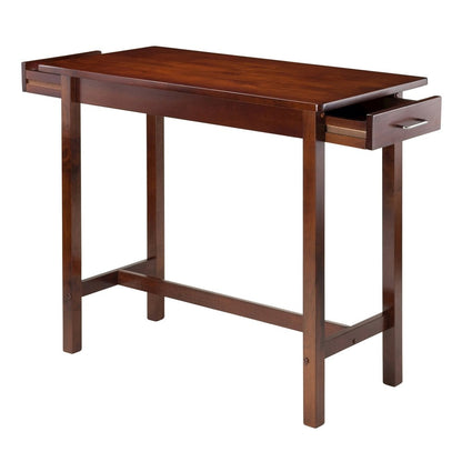 Counter Table, Kitchen Island, 2 Drawers, Solid Wood