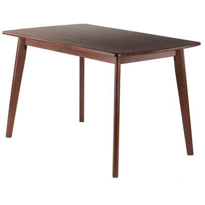 Rectangular Solid Wood Dining Table With Smooth Edges For Kitchen Or Dining