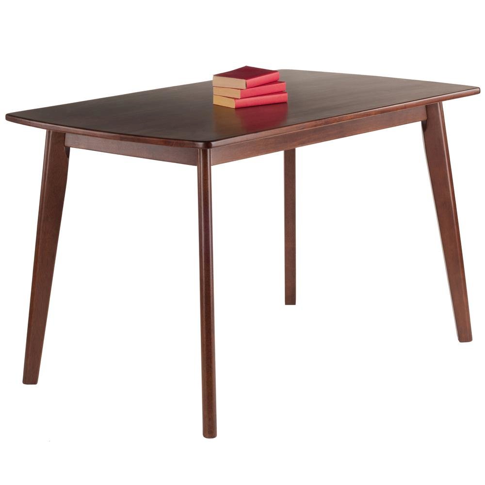 Rectangular Solid Wood Dining Table With Smooth Edges For Kitchen Or Dining