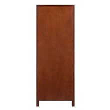 FurniFact Walnut Kitchen Cabinet – Small Pantry Cabinet with Doors