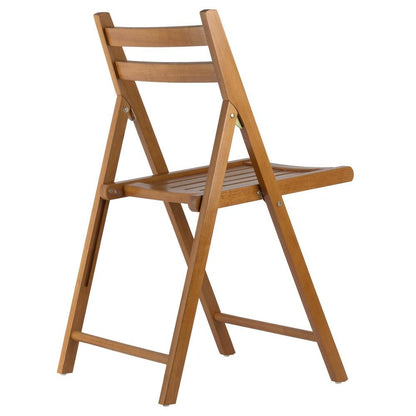 FurniFact Solid Teak Wooden Folding Chairs – Set of 4