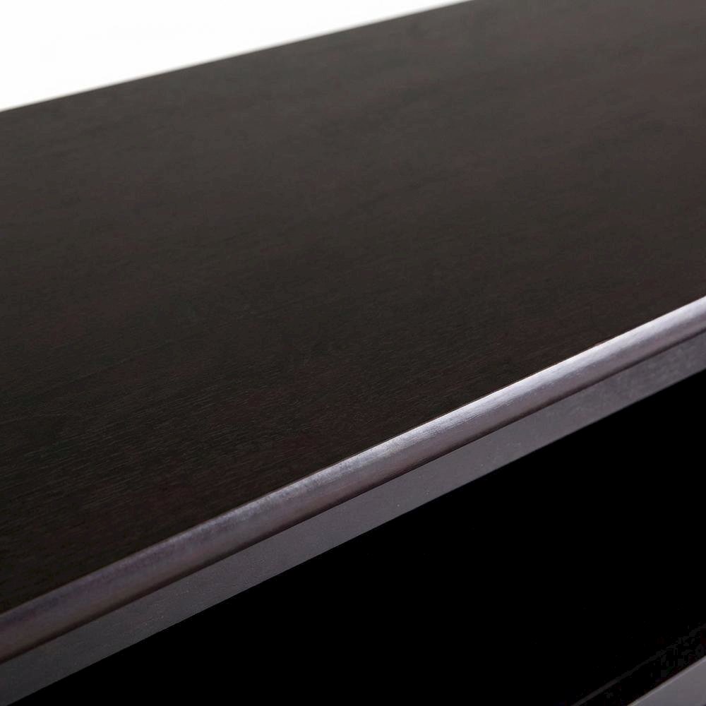 Dark Espresso TV Stand with Transitional Style and Solid Wood Finish