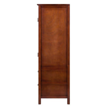FurniFact Walnut Kitchen Cabinet – Small Pantry Cabinet with Doors