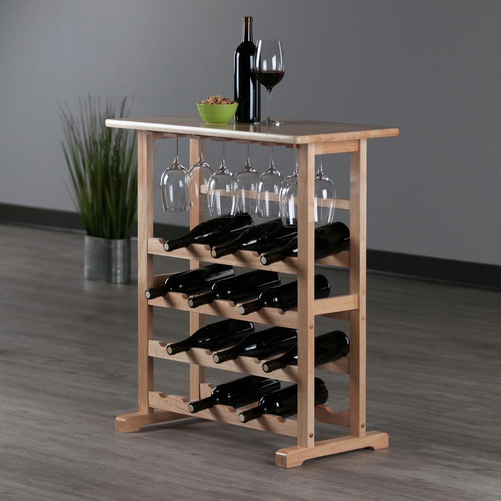 24-Bottle Wine Rack Natural