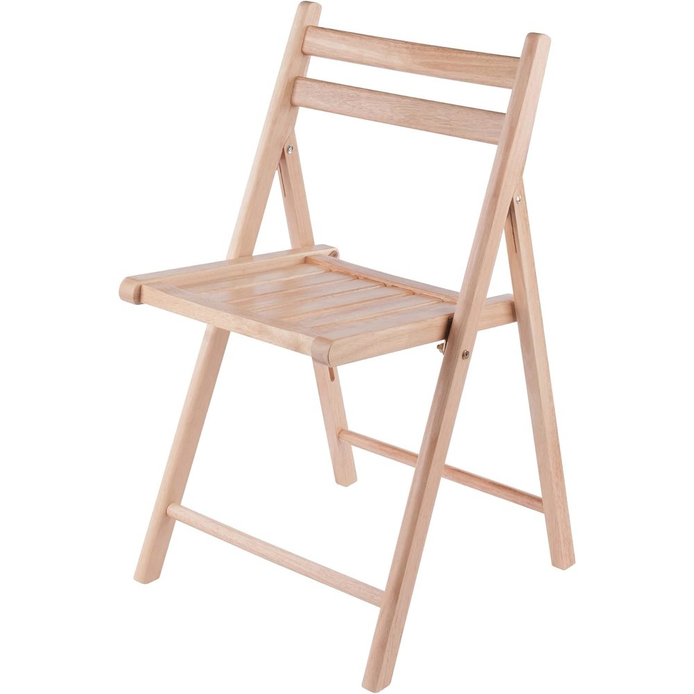 Beech Folding Chair Set – Set of 4 Folding Wood Chairs for Easy Storage