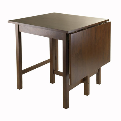 Antique Walnut Foldable Dining Table – Small Round Drop Leaf Table