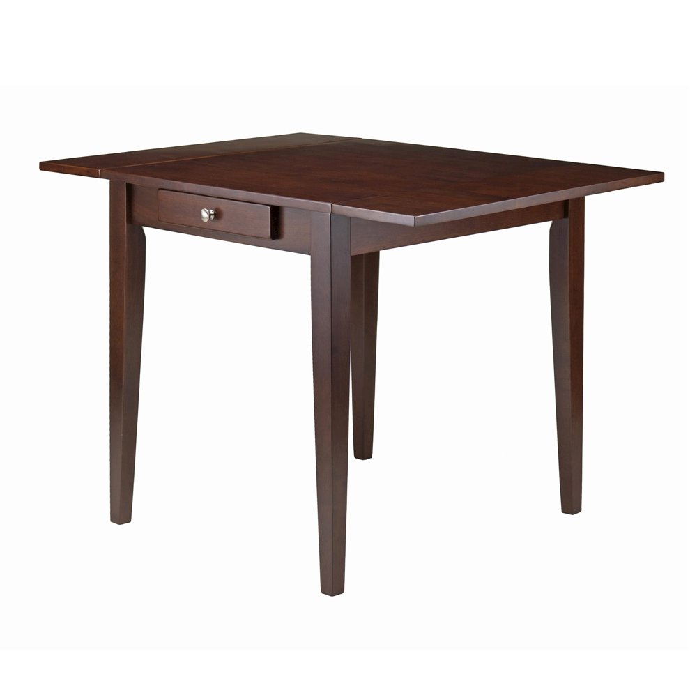 Antique Walnut Folding Dining Table – Small Round Drop Leaf Table