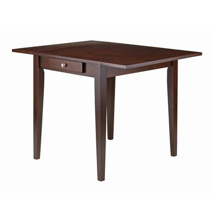 Antique Walnut Folding Dining Table – Small Round Drop Leaf Table