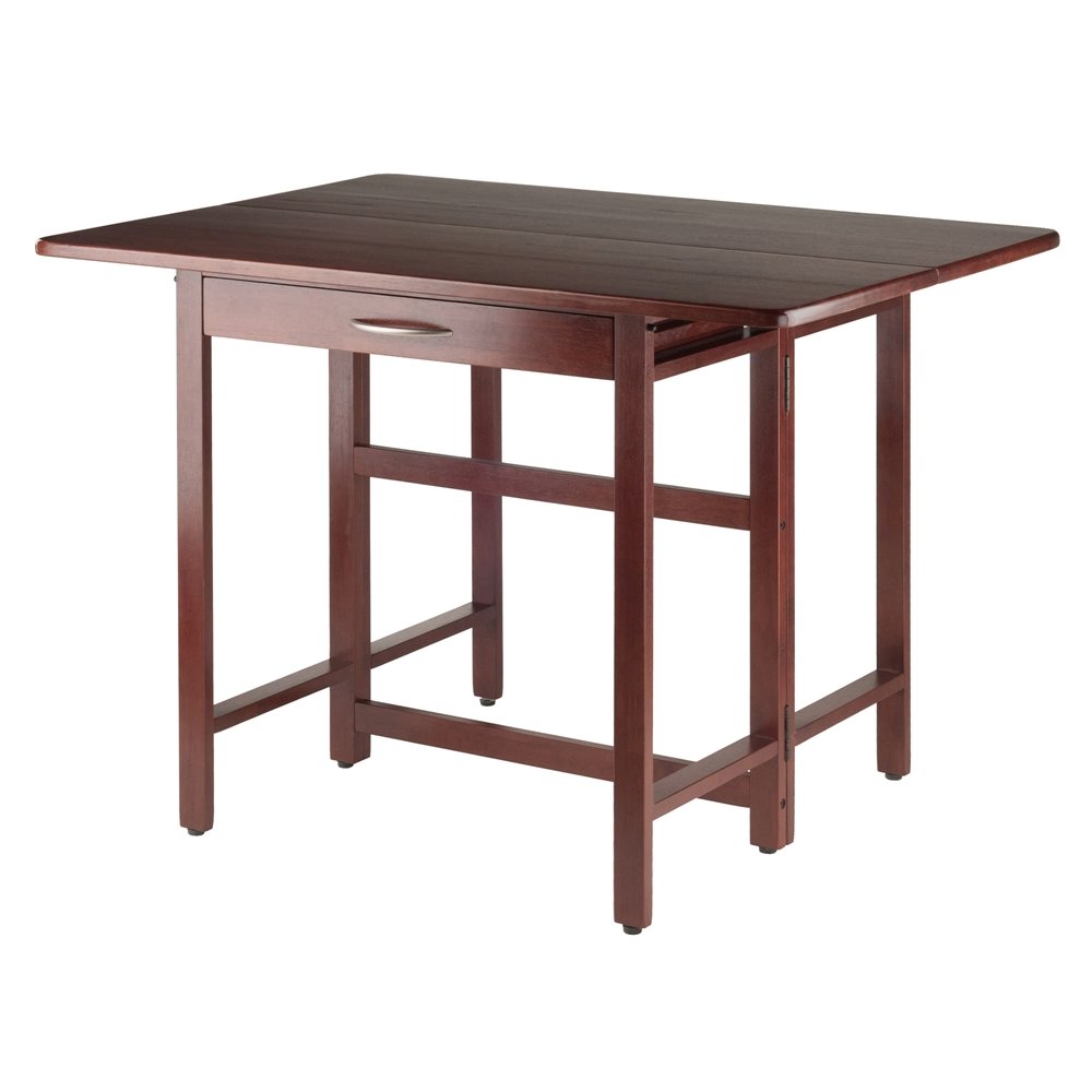 Walnut Folding Dining Table – Space-Saving Drop Leaf Table for Small Areas
