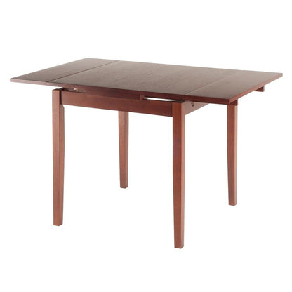 Walnut Expandable Dining Table – Square Dining Table with Leaf Extension