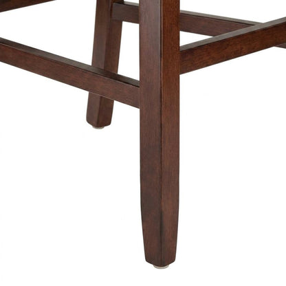 Solid Wood Stacking Dining Chair with Slat Back for Dining Room, Walnut, Set of 2
