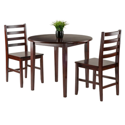 Clayton 3-PC Set Drop Leaf Table with 2 Ladderback Chairs