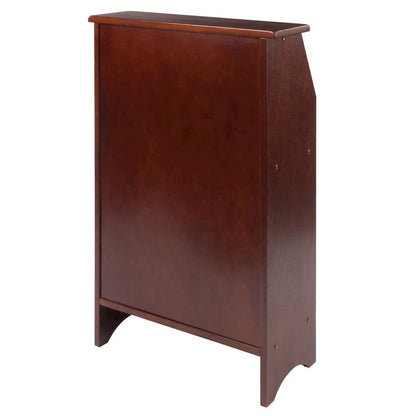 Walnut Secretary Desk – Classic Roll Top Hidden Desk with Storage