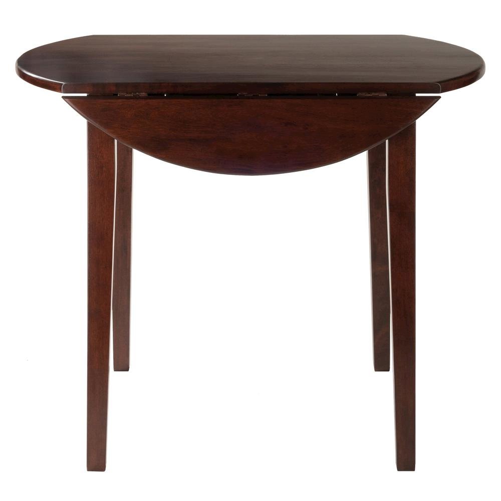 Walnut Small Round Drop Leaf Table – Foldable Dining Table for Spaces