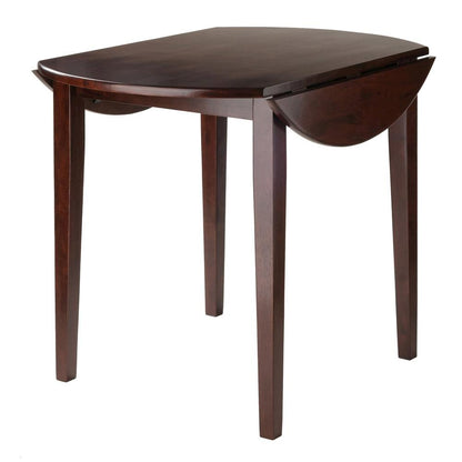 Walnut Small Round Drop Leaf Table – Foldable Dining Table for Spaces