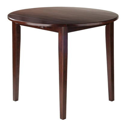 Walnut Small Round Drop Leaf Table – Foldable Dining Table for Spaces