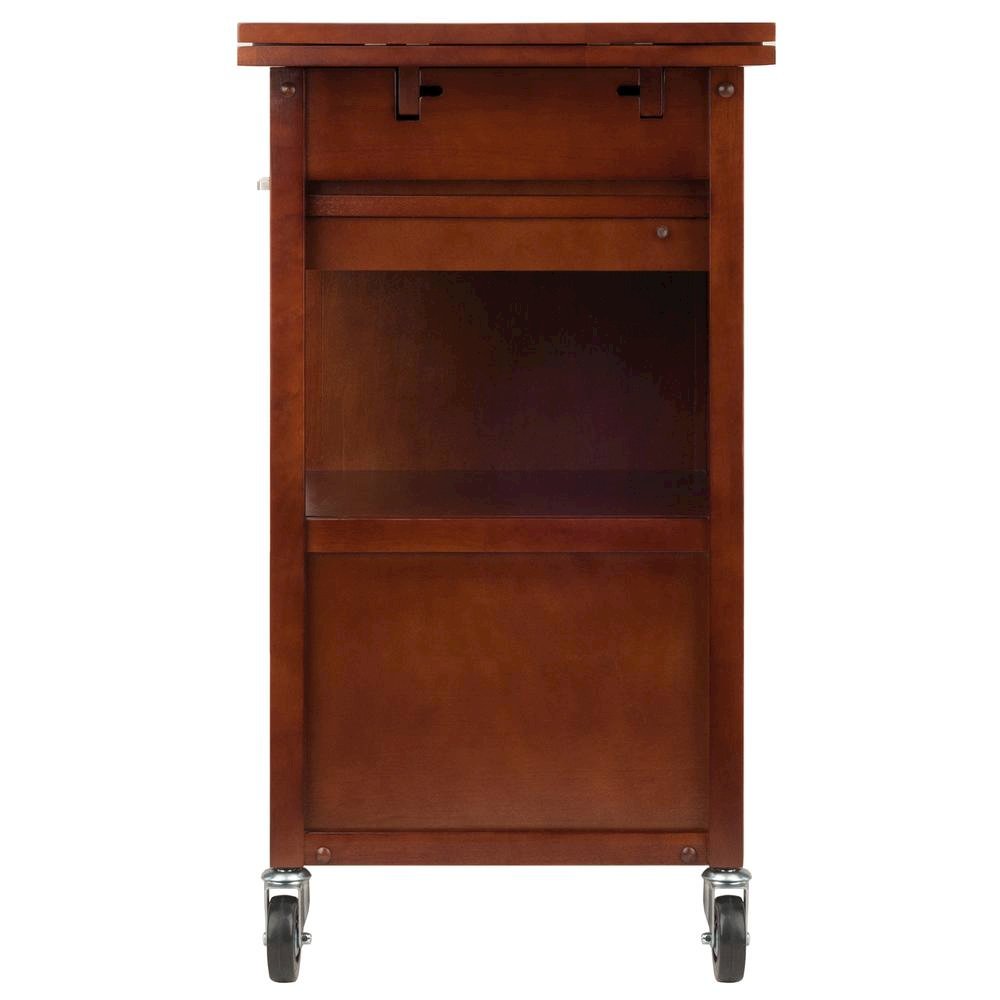 Walnut Kitchen Island Cart – Rolling Kitchen Island on Wheels