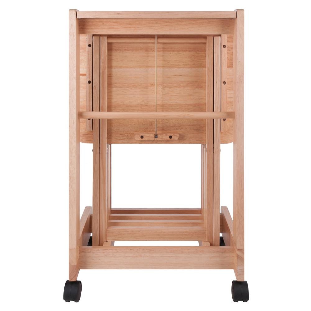 Natural color Solid Wood TV Trays – Folding Snack Tables for Eating and Serving