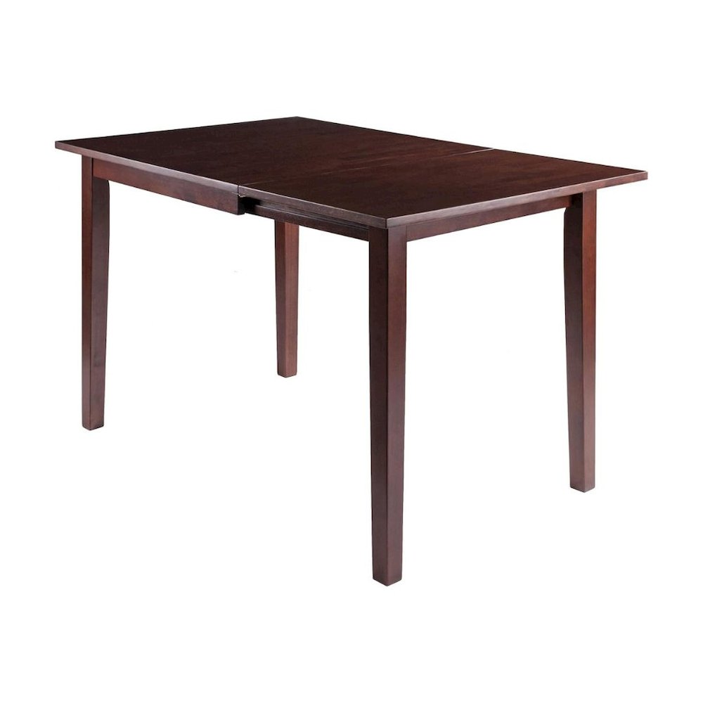 Solid Wood Drop Leaf Dining Table Set For 2 With Chairs In Walnut Finish