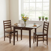 Drop Leaf Table Set, 2 Ladder Back Chairs, Solid Wood