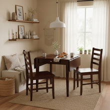 Drop Leaf Table Set, 2 Ladder Back Chairs, Solid Wood