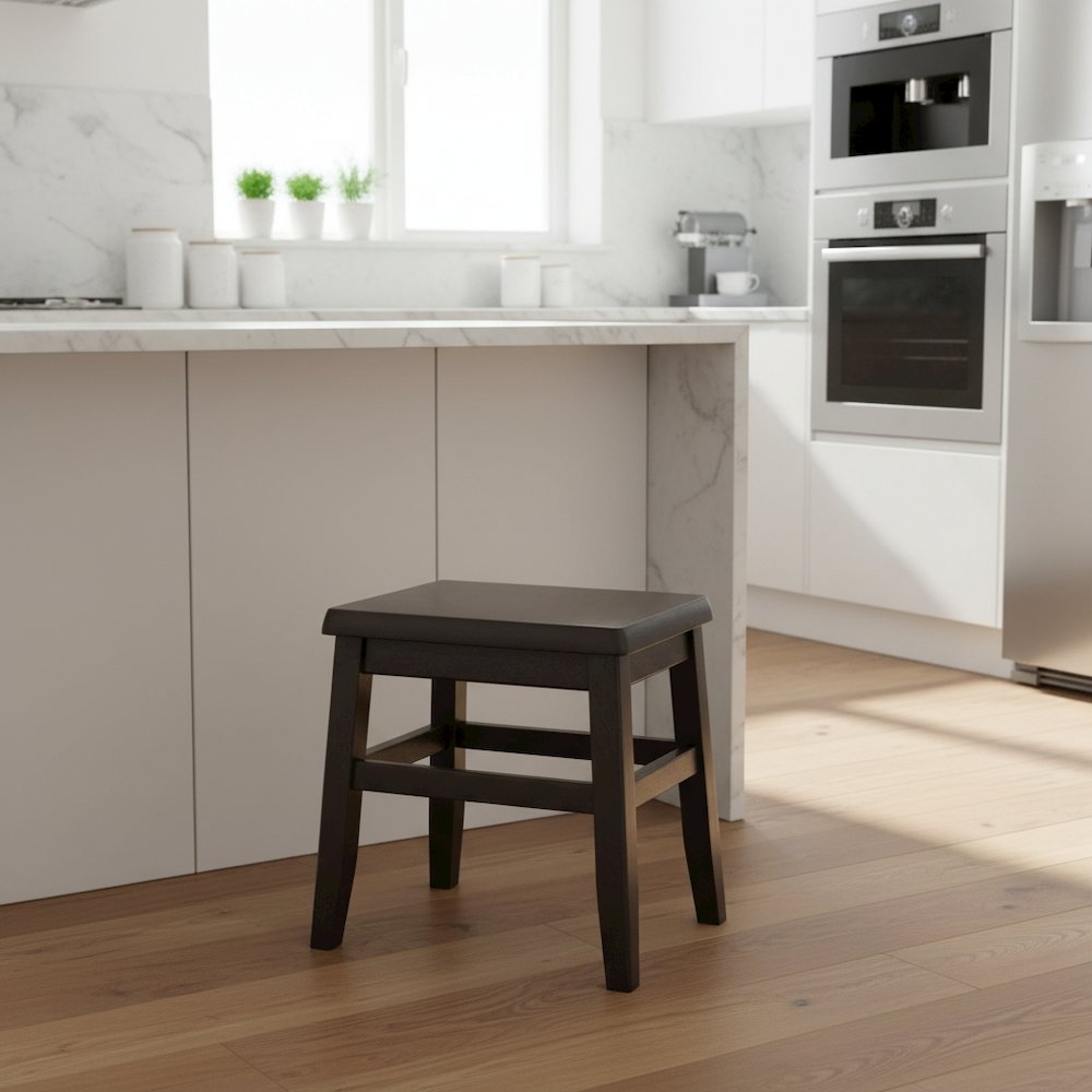 2-PC Conductor Stool Set, Solid Wood, Square Design, Center Handle