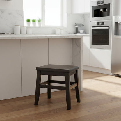 2-PC Conductor Stool Set, Solid Wood, Square Design, Center Handle