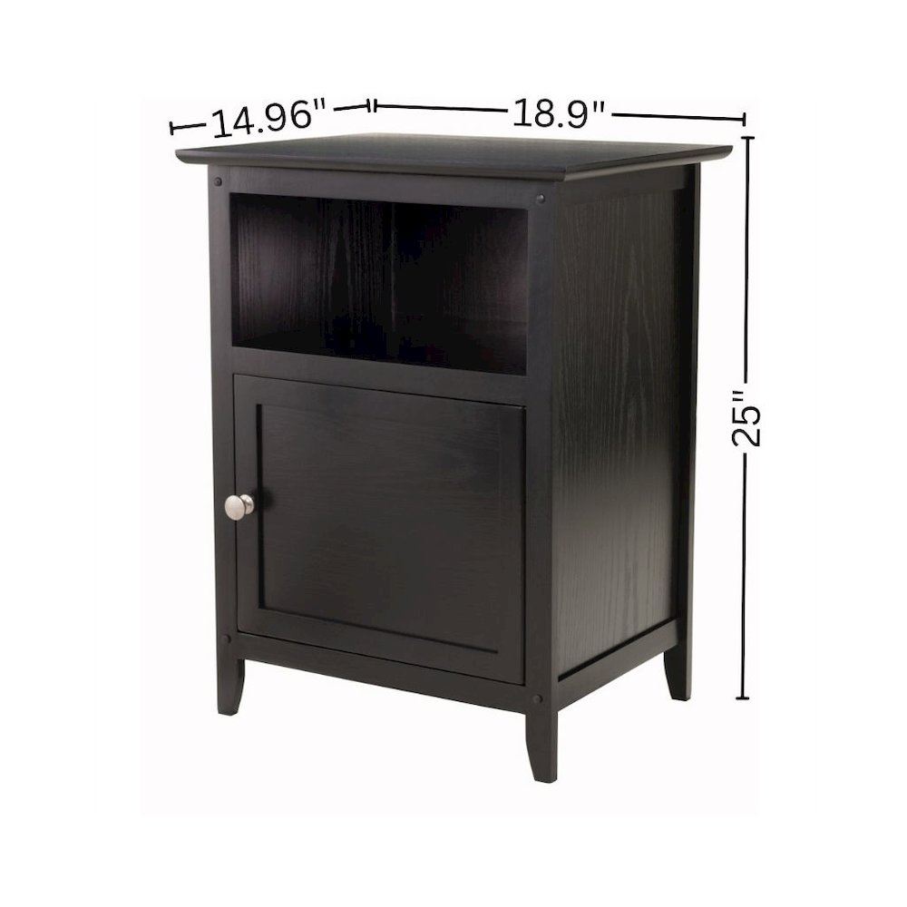 Accent Table, Side End Table, Storage Cabinet, Single Door
