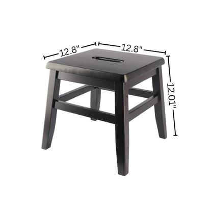 2-PC Conductor Stool Set, Solid Wood, Square Design, Center Handle