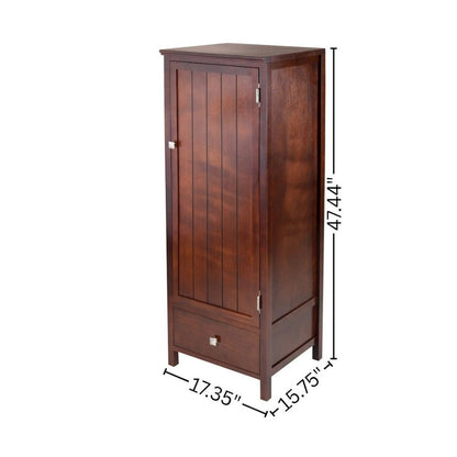 Jelly Cabinet, Storage Cupboard, Drawer, Walnut Finish