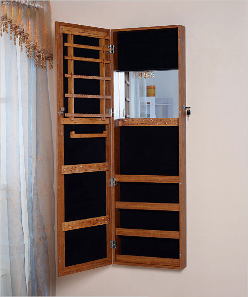 Wall mount and over the door jewelry cabinet mirrored furniture jewelry box mirror cabinet boxes for jewelry