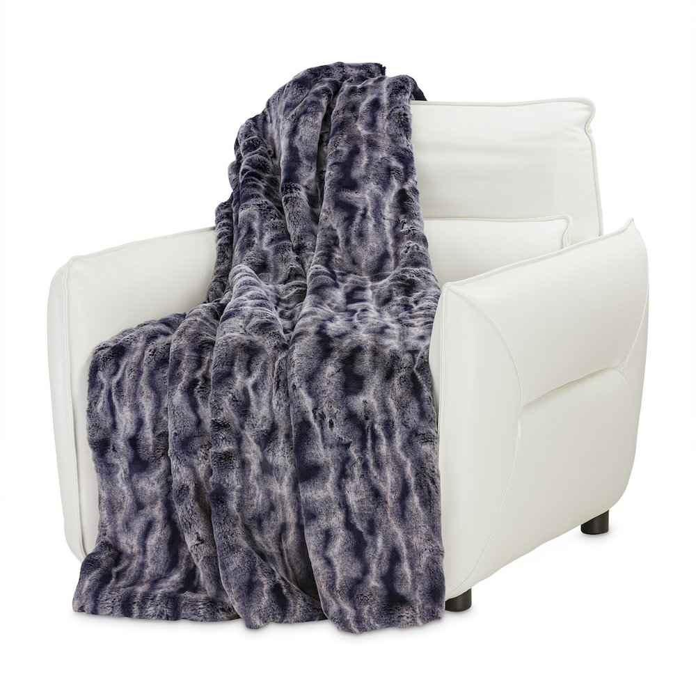 Solo 54"x72" Faux-Fur Throw - Marine