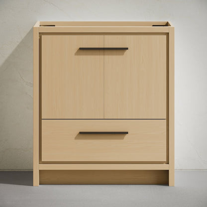 Virage 30" Freestanding Bathroom Vanity in Natural Oak without Sink Top