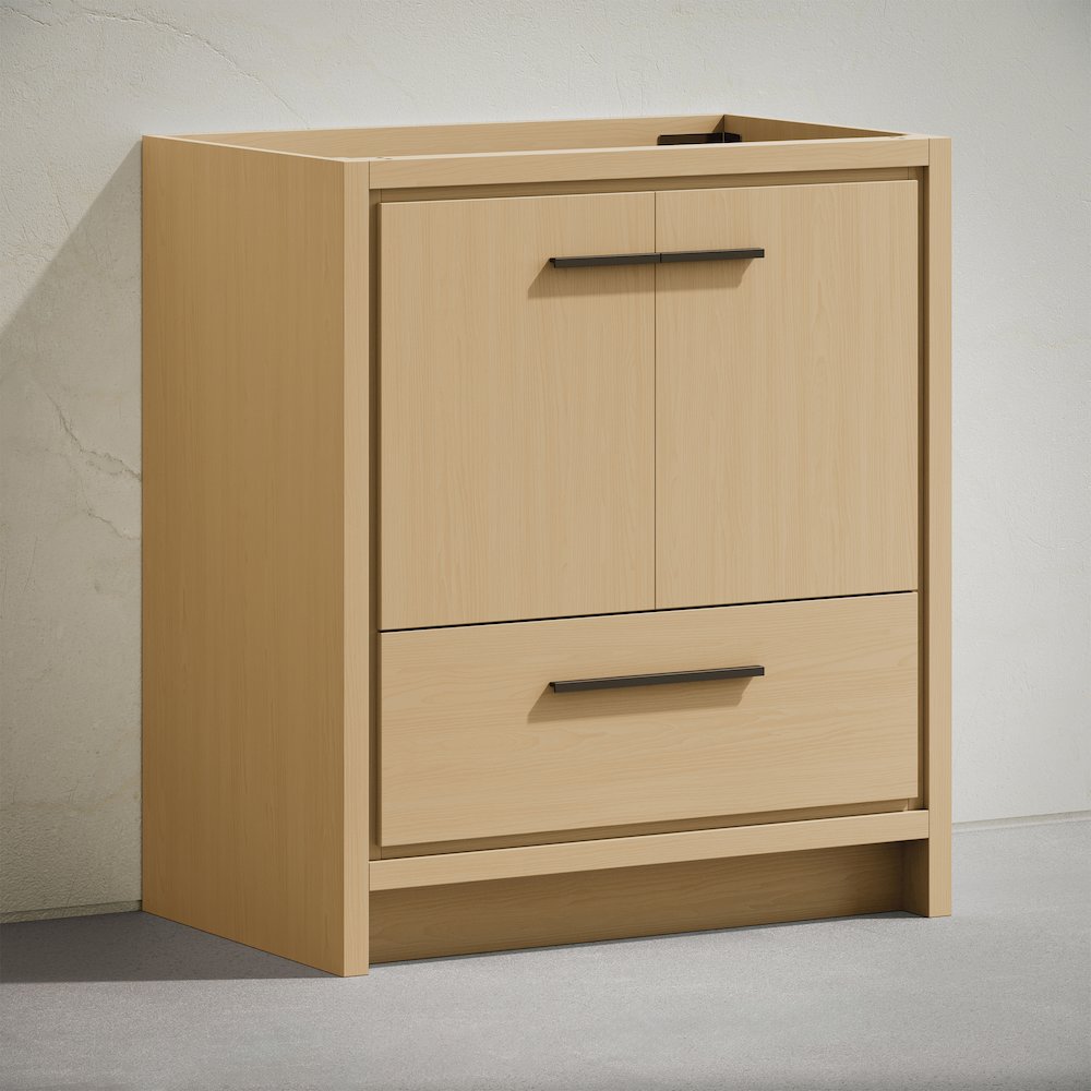 Virage 30" Freestanding Bathroom Vanity in Natural Oak without Sink Top